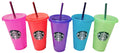 Color Change Cold Cups with Straws 24oz Pack of 5 N990
