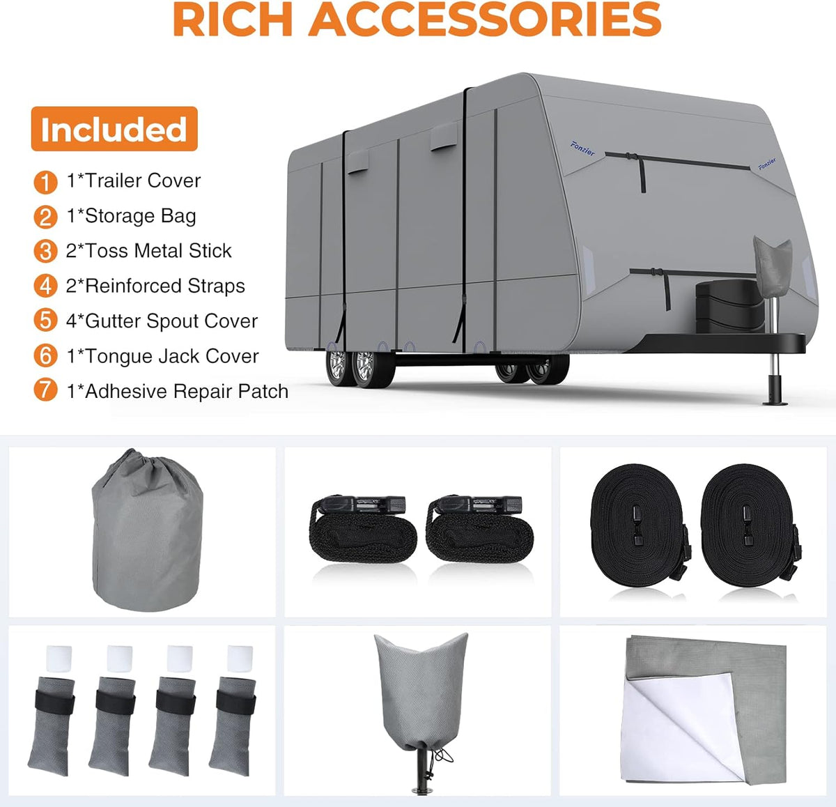 5 Layers RV Cover for 22'1 - 24' Motorhome F1296