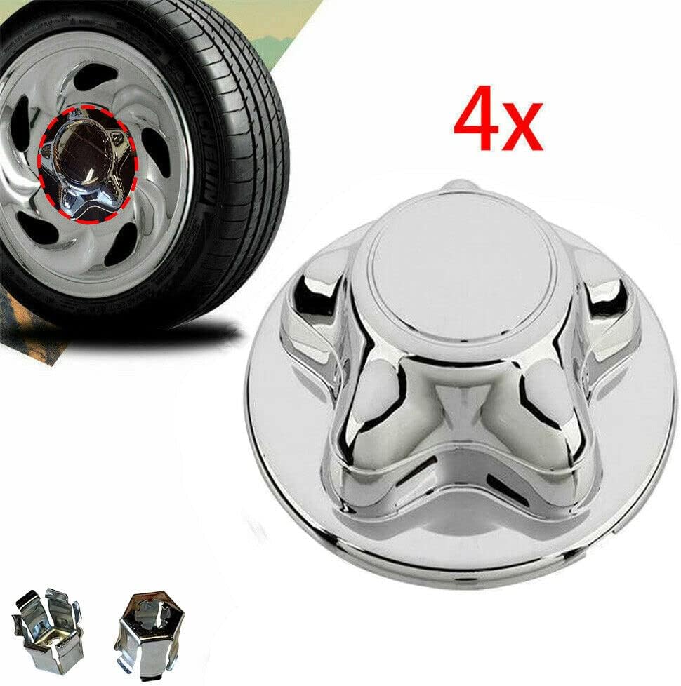 4PCS Chrome 5-Lug Steel Wheel Center Caps O13784