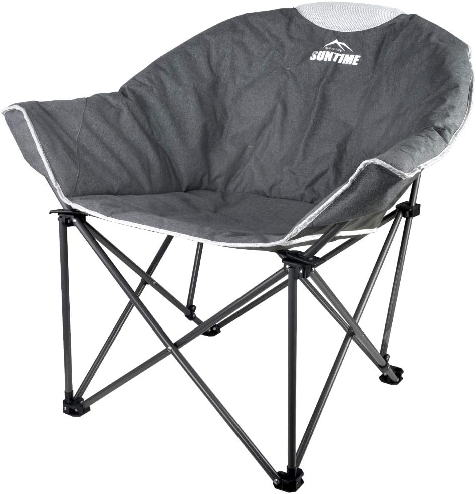 Oversized Padded Folding Chair with Carry Bag W418748