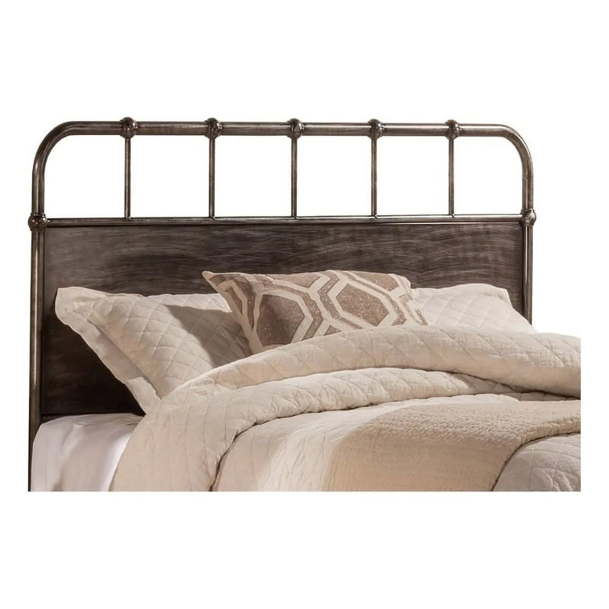 Queen Metal Spindle Panel Headboard S35868