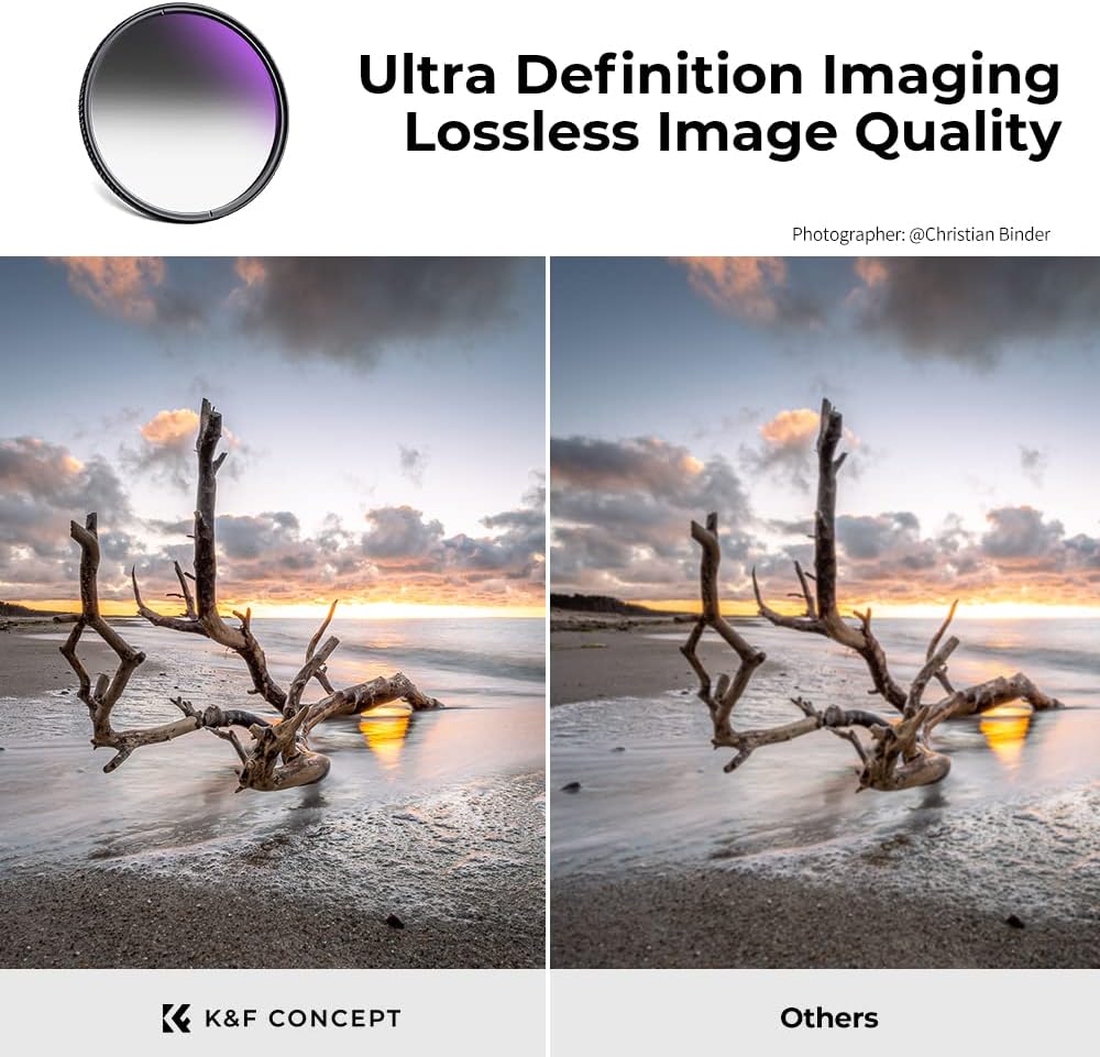 67mm 3 Stop Soft Graduated Neutral Density Lens Filter Pack of 2 B292