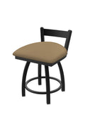 18x22 Low Back Swivel Vanity Stool with Black Wrinkle Finish U8764