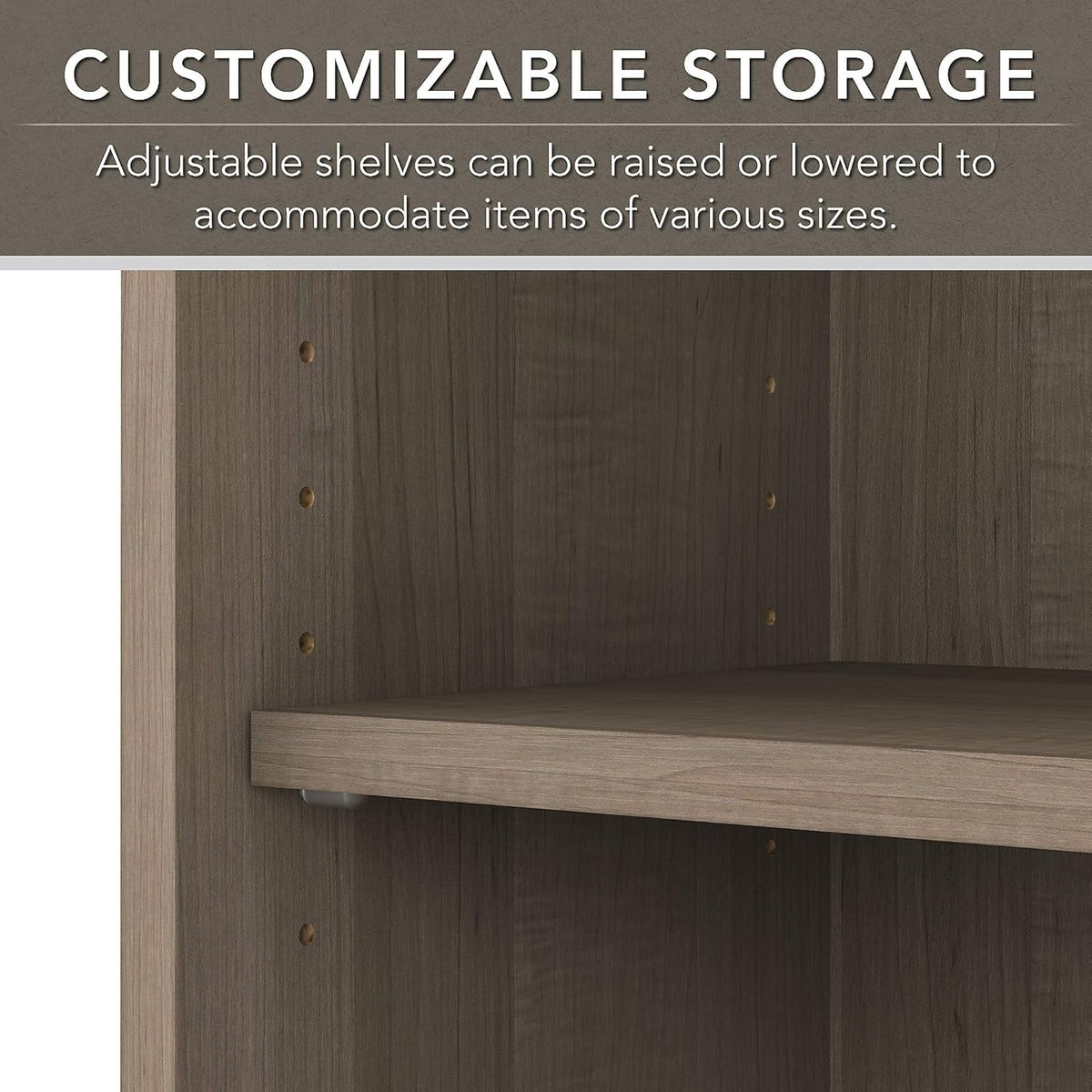 5 Shelf Ash Gray Bookcase H43845