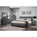 Rustic Gray Oak Eastern King Bed 6PCS Set Q1912