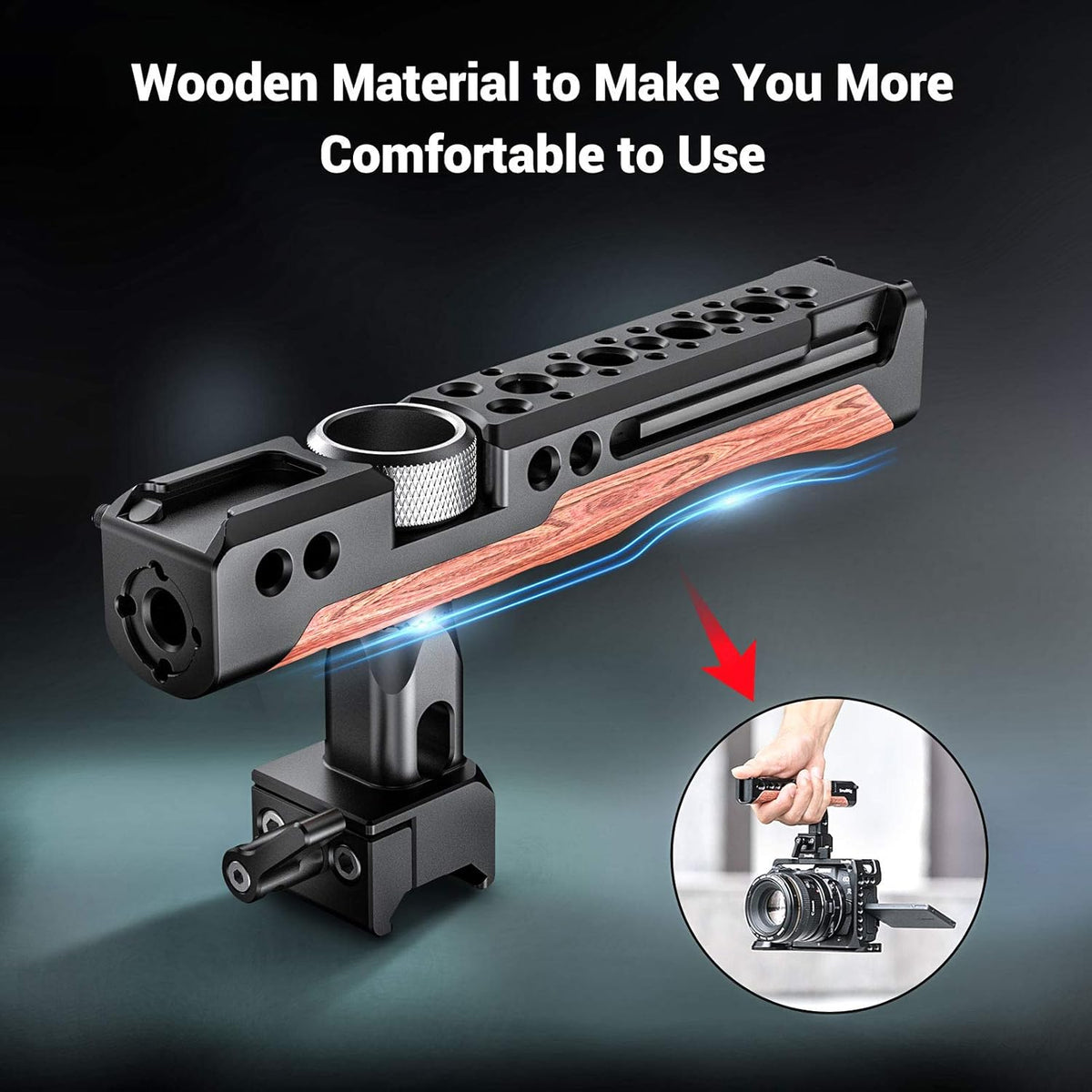Camera NATO Top Handle Grip with Cold Shoe Mount G757