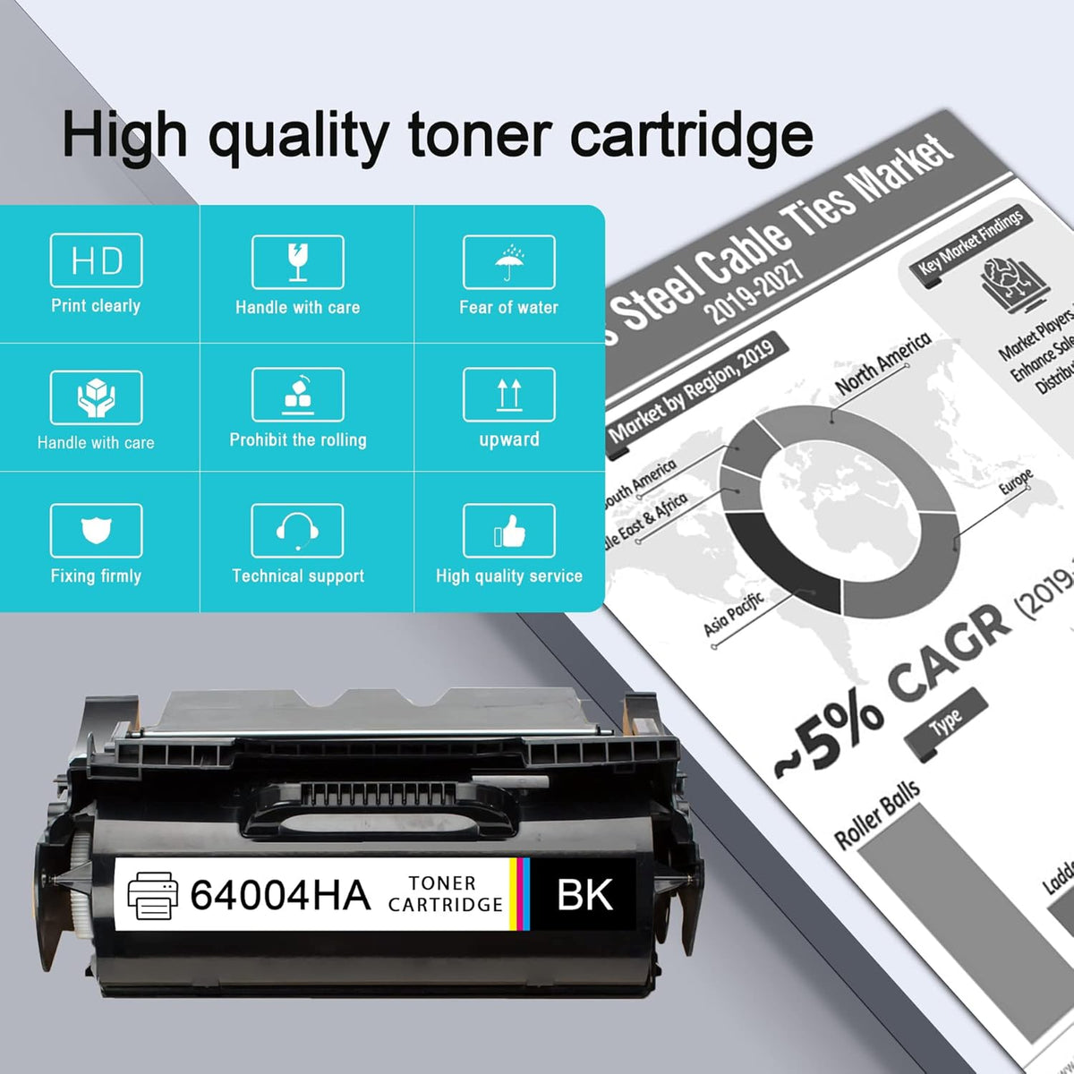 Black Toner Cartridge Replacement (3 Black) H65878