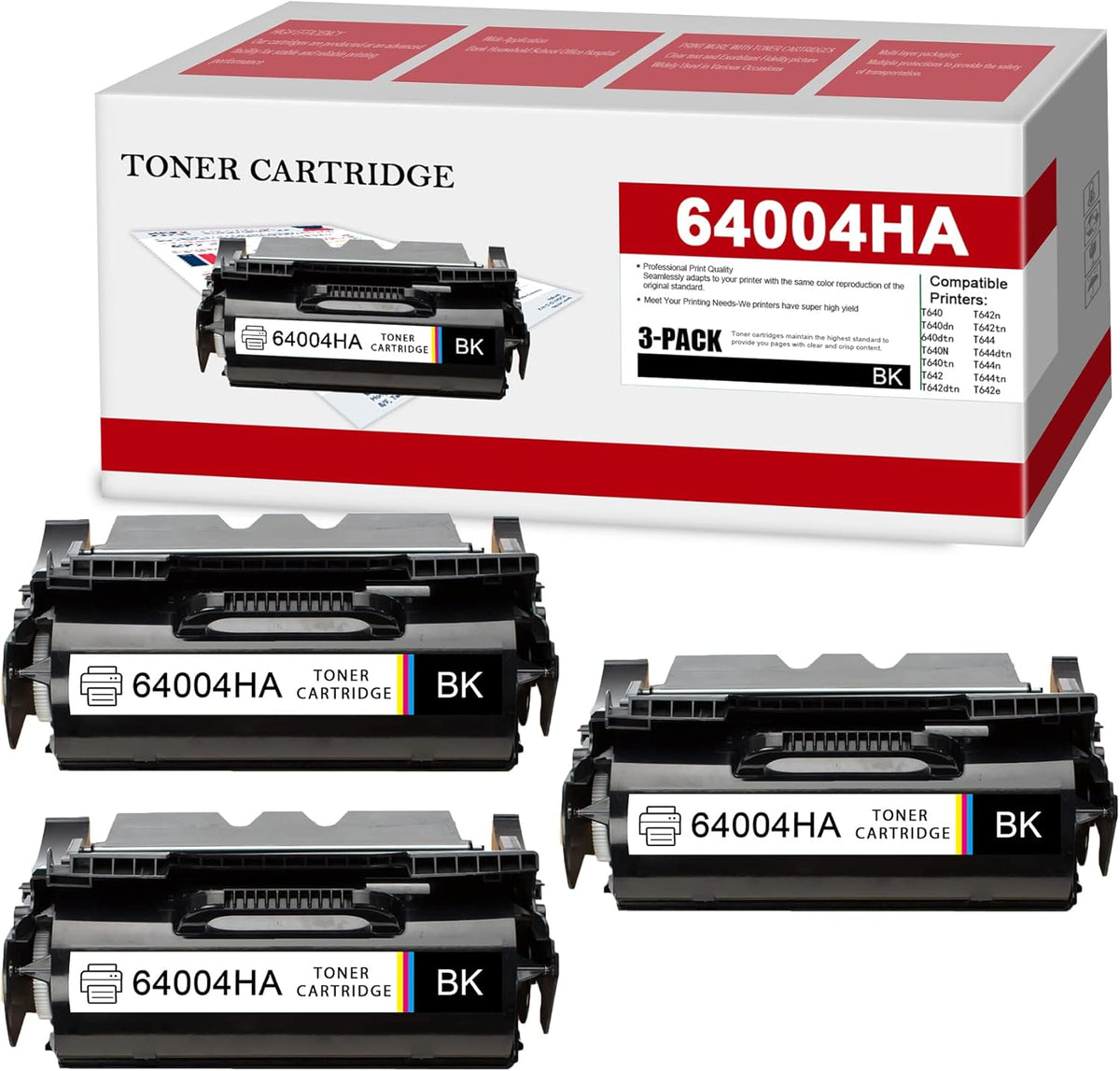 Black Toner Cartridge Replacement (3 Black) H65878