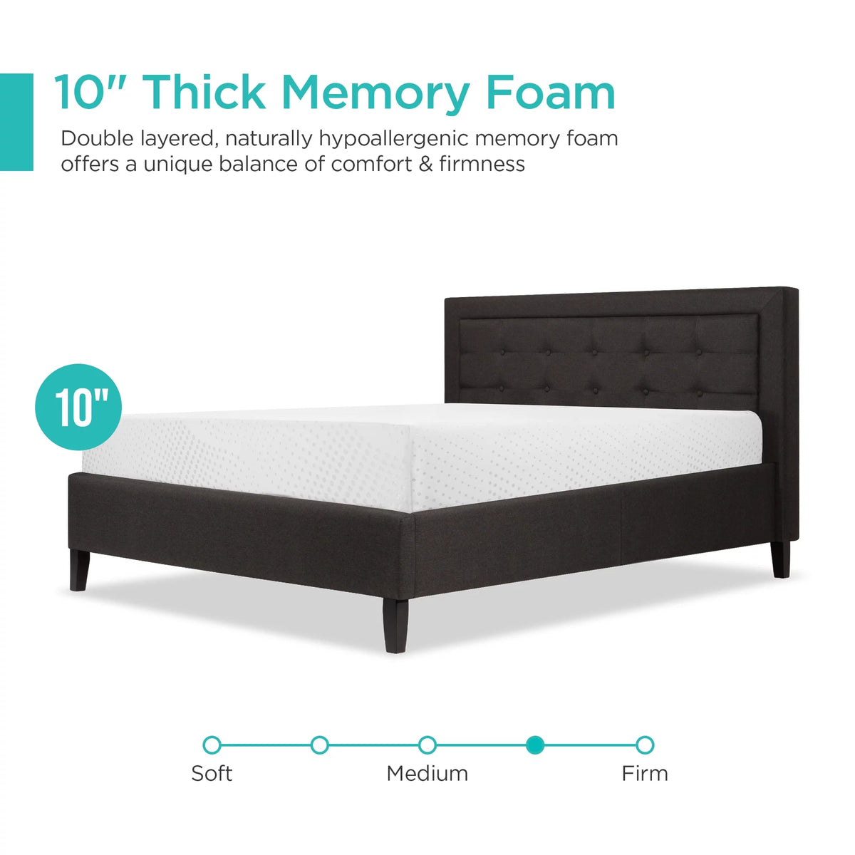 Queen Size Dual Layered Memory Foam Mattress X658