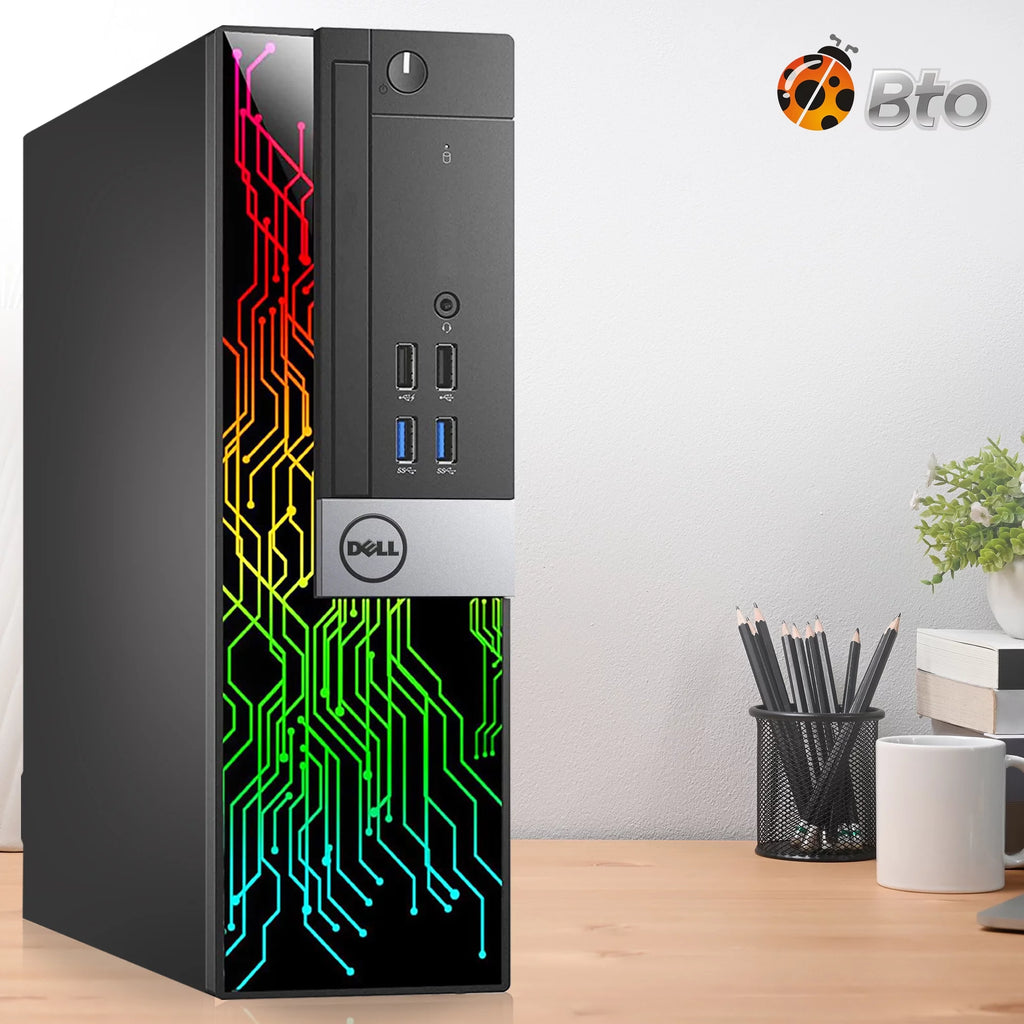 Restored Dell OptiPlex Desktop Computer PC with RGB lights, Intel i5 Quad-Core 6th Gen. Processor, 8GB Ram, 256GB SSD, 22 inch Monitor, BTO RGB Gaming Keyboard & Mouse, WiFi, Windows 10 Pro (Renewed) H255623
