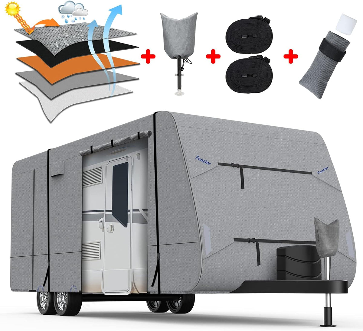5 Layers RV Cover for 22'1 - 24' Motorhome F1296