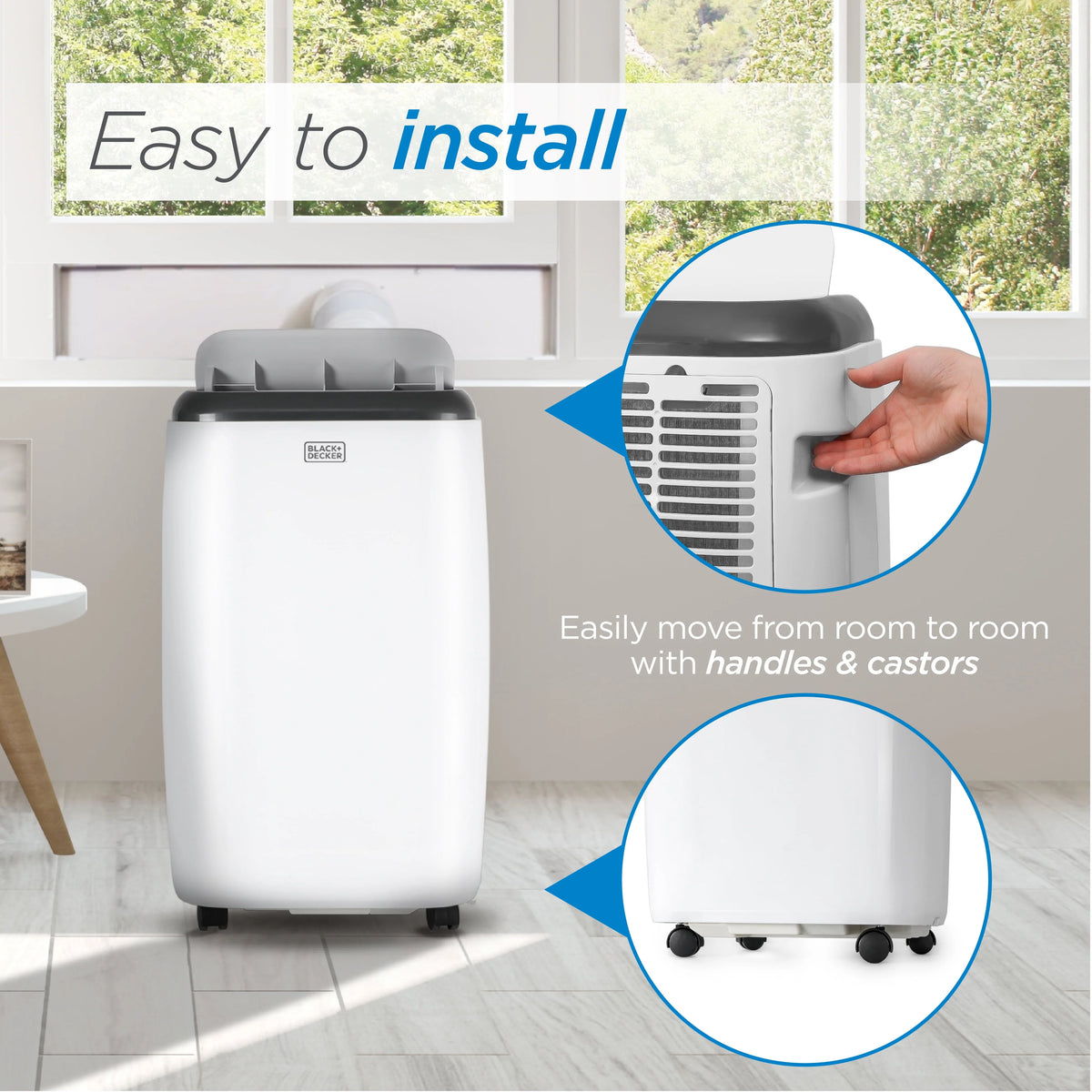 5,000 BTU Portable Air Conditioner with Remote Control, White H190