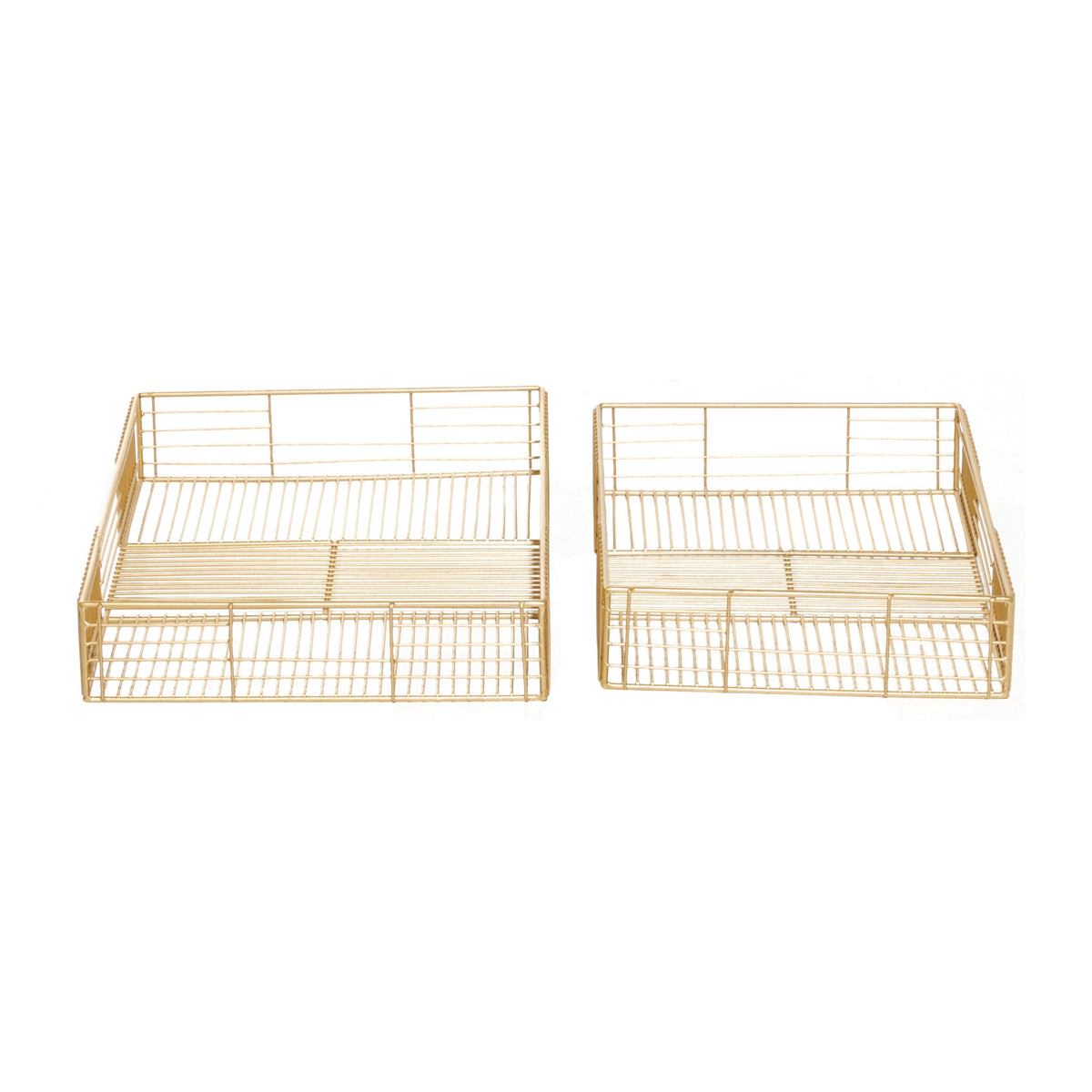 Gold Metal Tray Set of 2 P677600