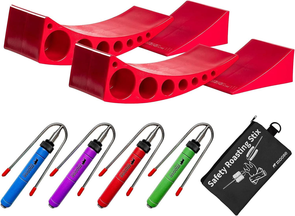 2-Pack Camper Levelers with 4 Pack of Roasting Stix T834