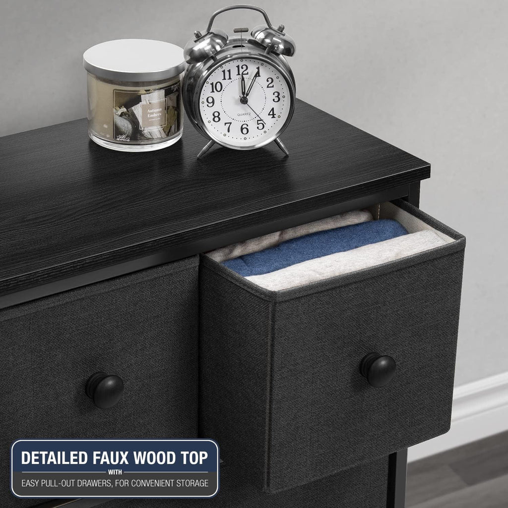 Black 8 Drawer Fabric Storage Dresser N815230