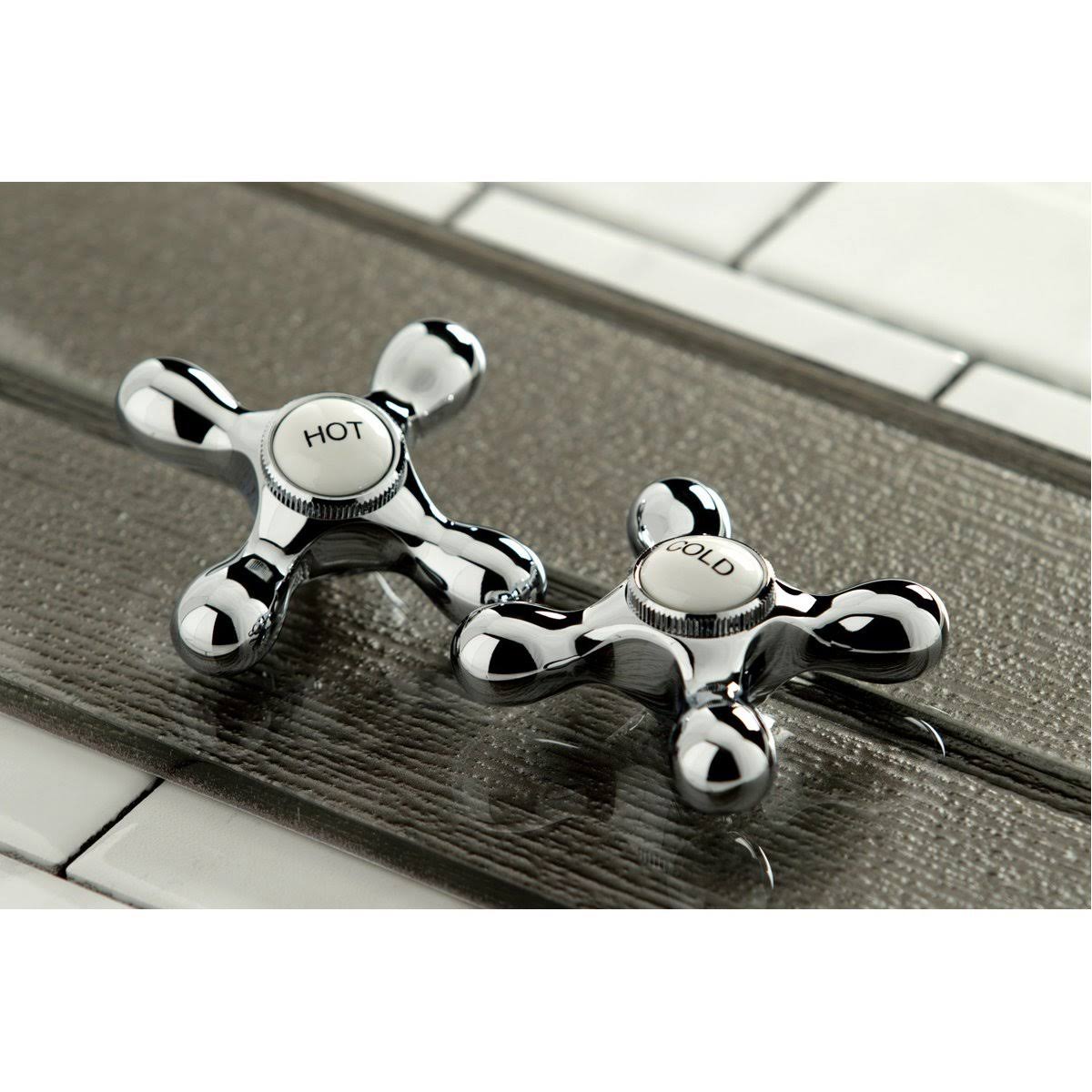 Polished Nickel Widespread Kitchen Faucet with Brass Sprayer B95722