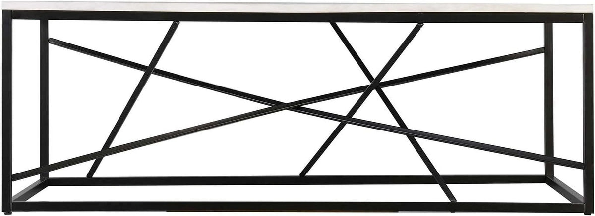White Faux Marble Coffee Cocktail Table A9566