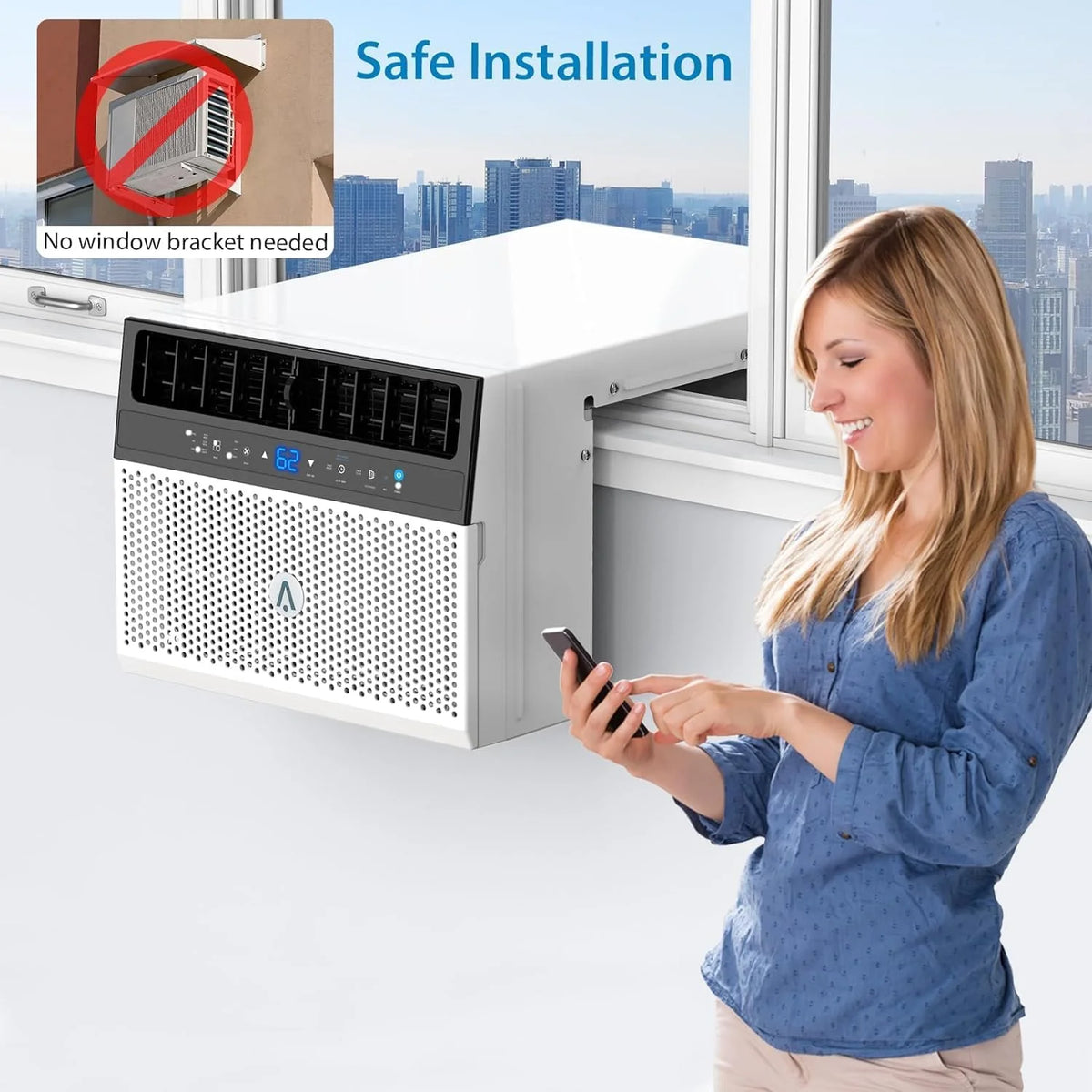 6000 BTU Window Air Conditioner with Remote Control O1925