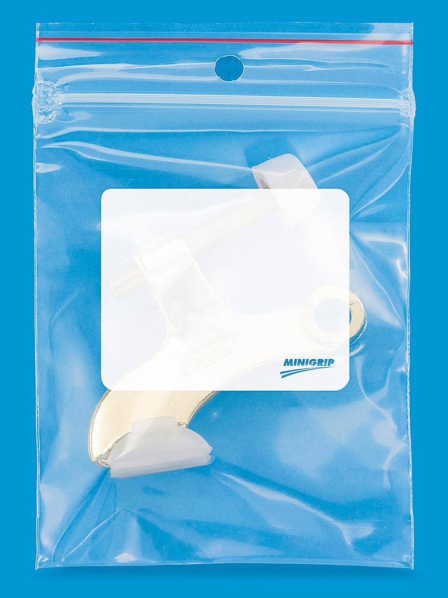 Clear Reclosable Bag with Hang Hole, 4x22 Length, 3x22 Width, Pack of 100 U657