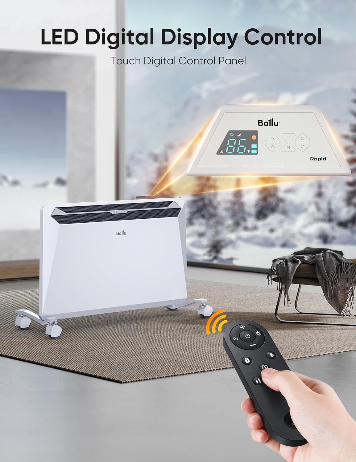 1500W Convection Space Heater with Remote and Timer H972281
