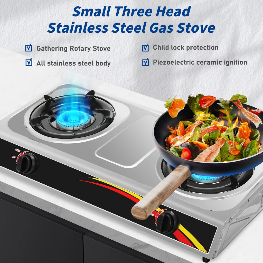 Portable Propane Double Burner Camping Stove K3304