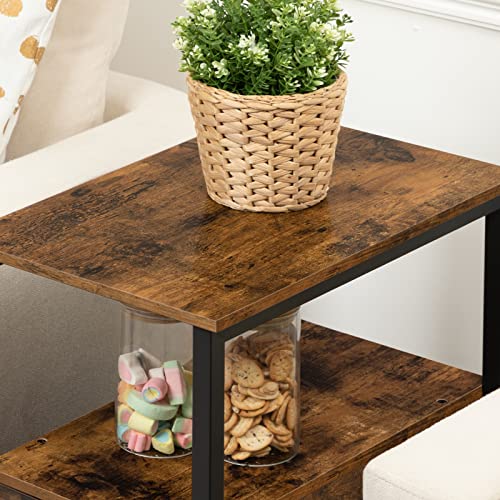 Greige and Black Narrow End Table with Drawer and Shelf B76396