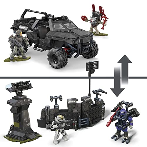 303 Piece UNSC Razorback Blitz Vehicle Building Toy Set with 4 Micro Action Figures V11875