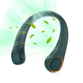 Portable Hands Free Bladeless Neck Fan 4000mAh USB Rechargeable Black C24494