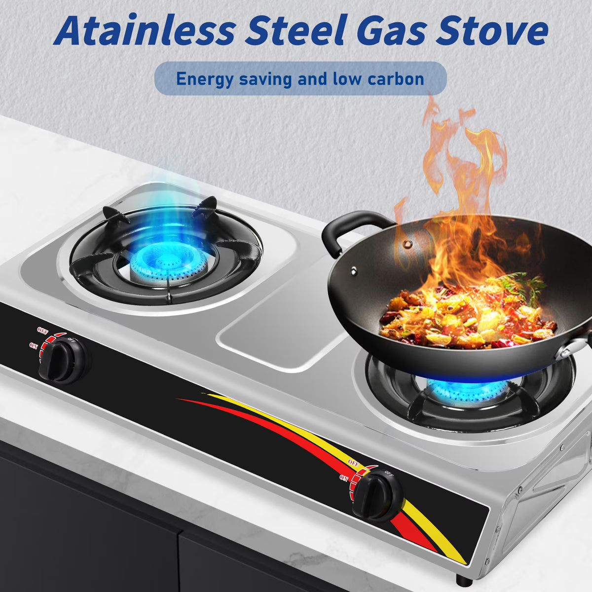 Portable Propane Double Burner Camping Stove K3304