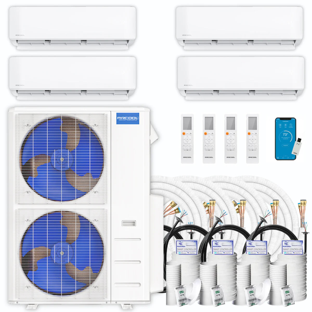 48,000 BTU 4 Zone Ductless Air Conditioner and Heat Pump F858494