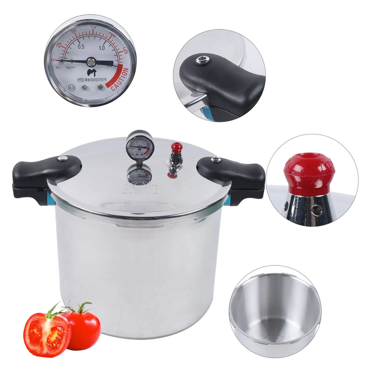 23 Quart Pressure Canner Cooker with Pressure Gauge U60976