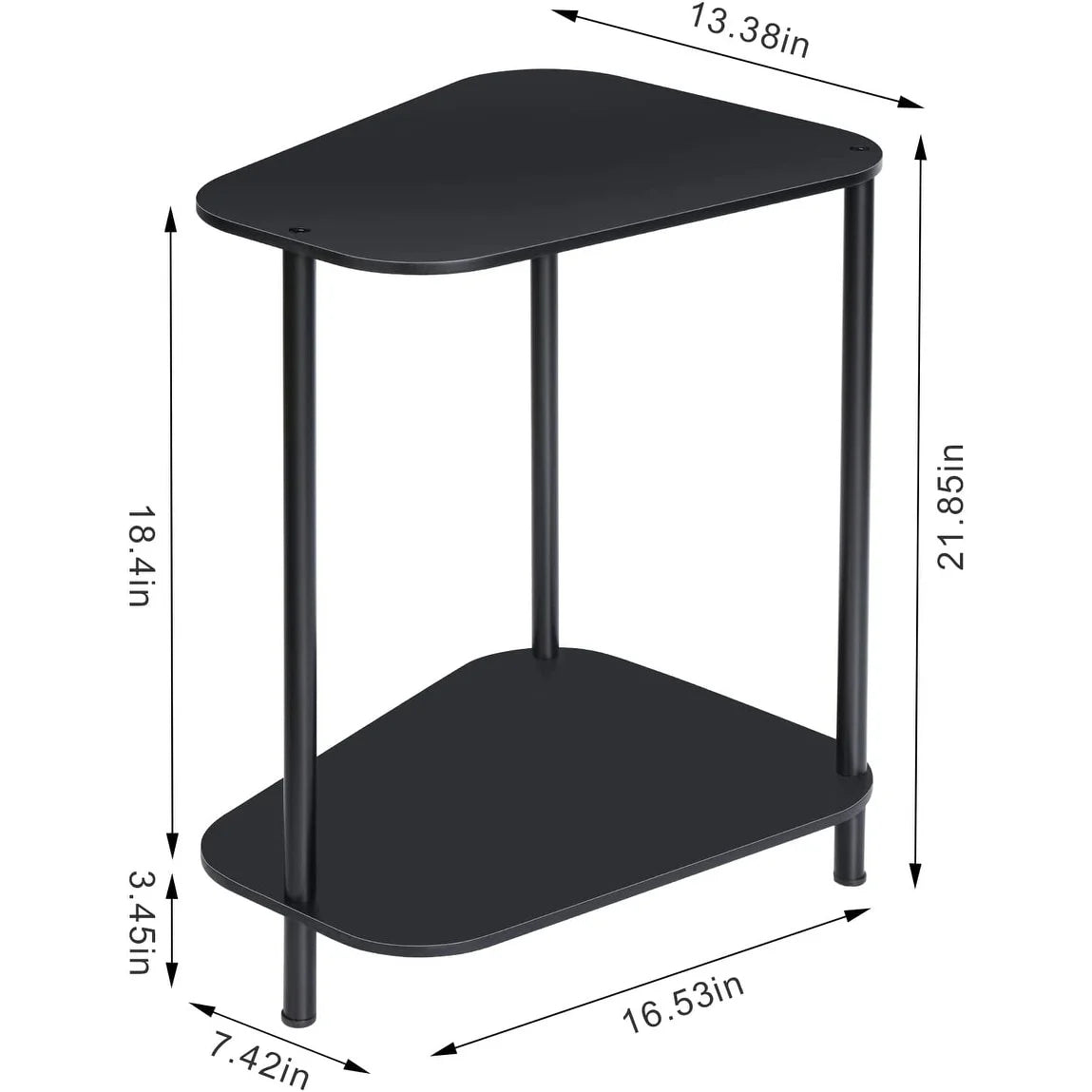Black End Tables Set of 2 Z311924