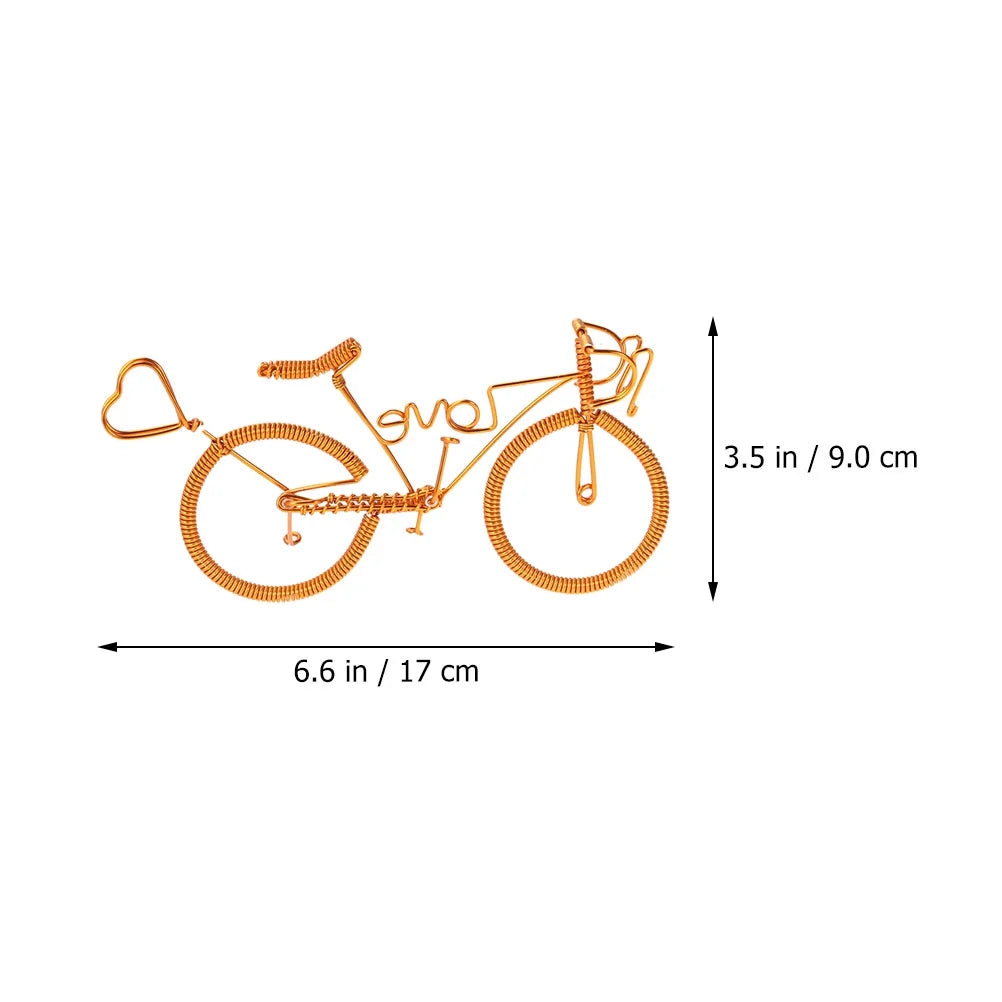 2pcs Metal Bike Figurine Miniatures Home Ornaments E819