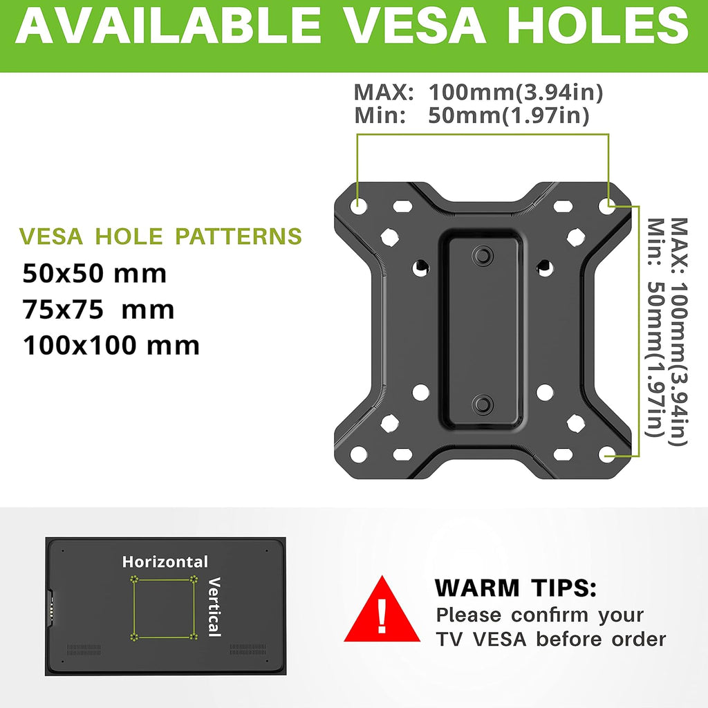 Lockable RV TV Mount for 10-26 Inch Flat Screens, Pack of 2 J69684