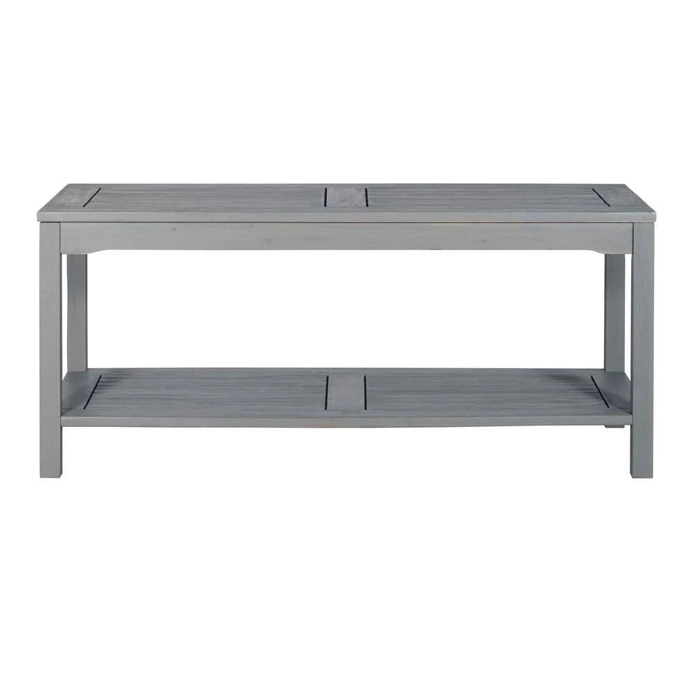Grey Wash Acacia Wood Outdoor Coffee Table Q510401