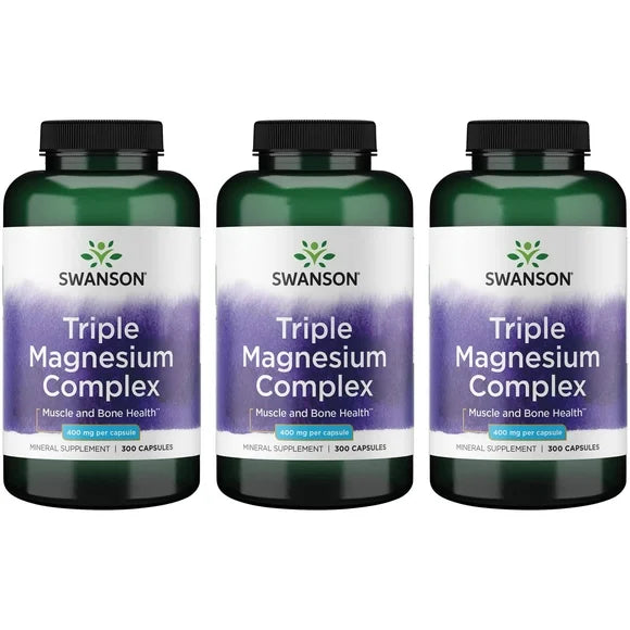 Triple Magnesium Complex 400 mg 300 Capsules 3-pack T440