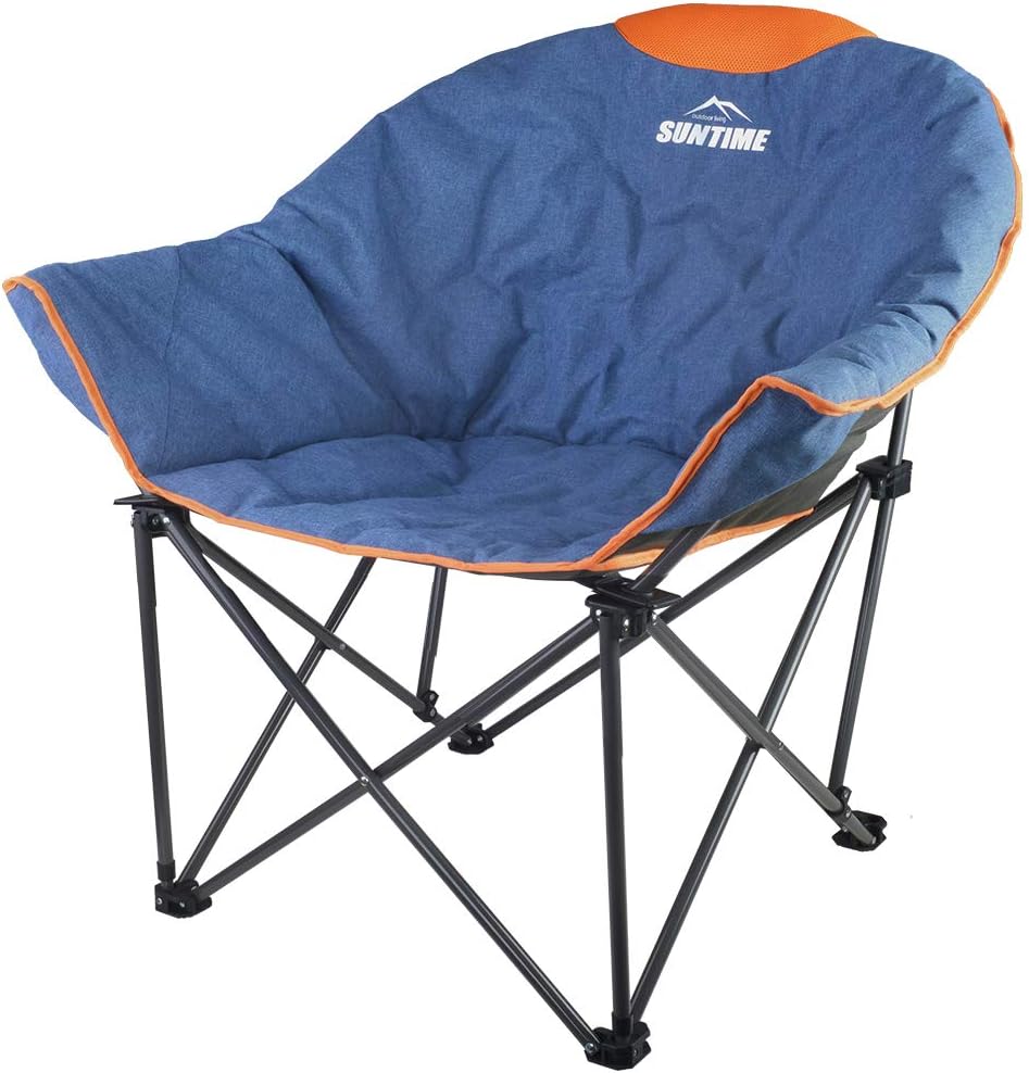 Oversized Padded Folding Chair with Carry Bag W418748