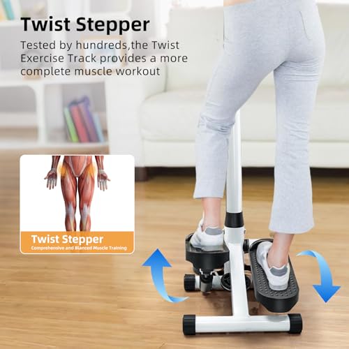 Stepper Machine with Resistance Bands, 300LBS MAX Weight Capacity, Adjustable Height J814052