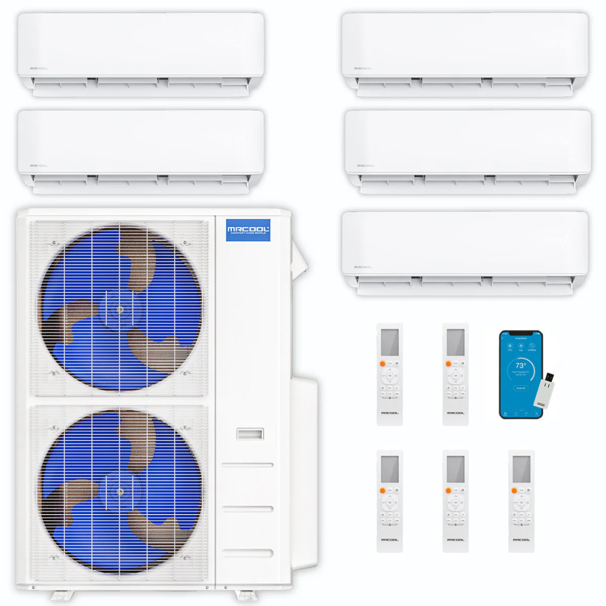 54,000 BTU 5 Zone Ductless Air Conditioner and Heat Pump U50366