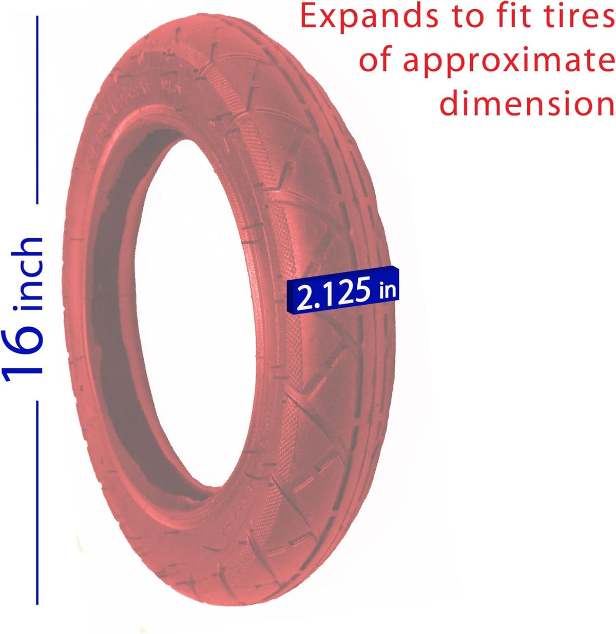 16x2.125 Tube with Angled Valve & Tire Set, Pack of 2 V2557