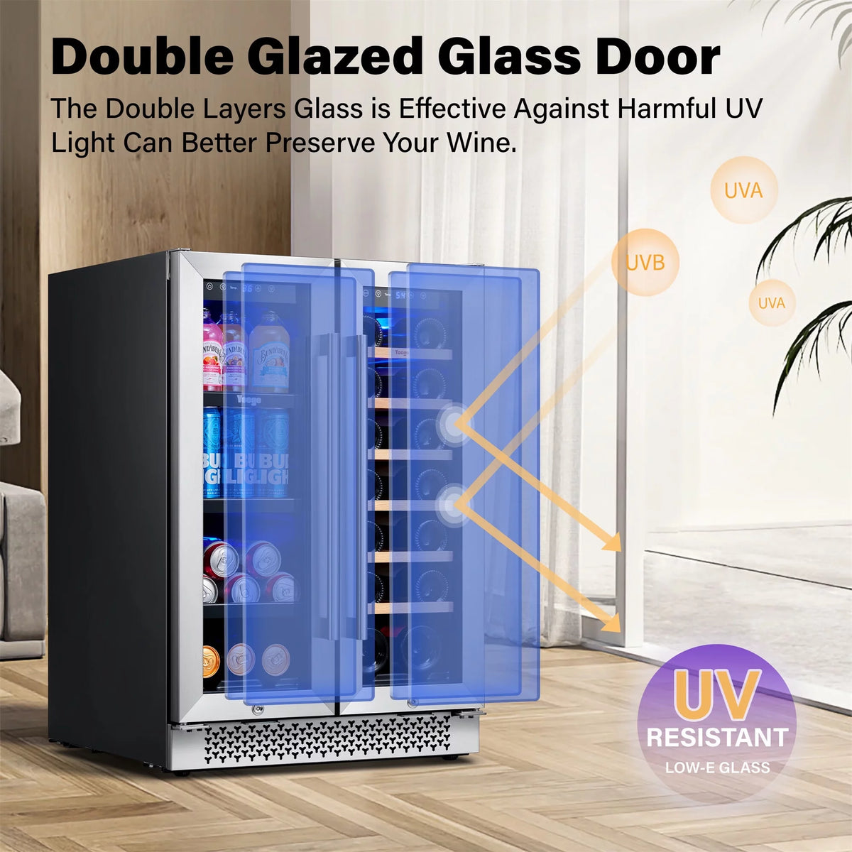 24 Inch Dual Zone Wine and Beverage Refrigerator V854205