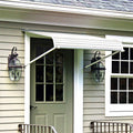 White Aluminum Door Canopy with Support Arms K9771