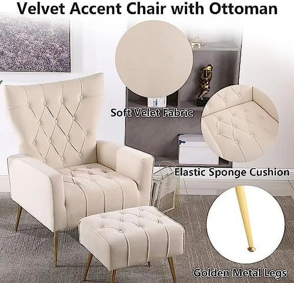 Teddy Accent Chair with Ottoman R83997