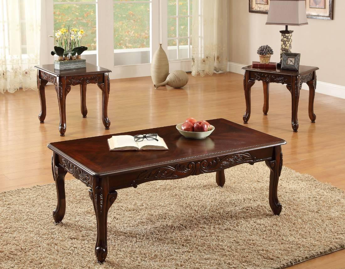 Purple & Dark Cherry 5pcs Living Room Set A84759