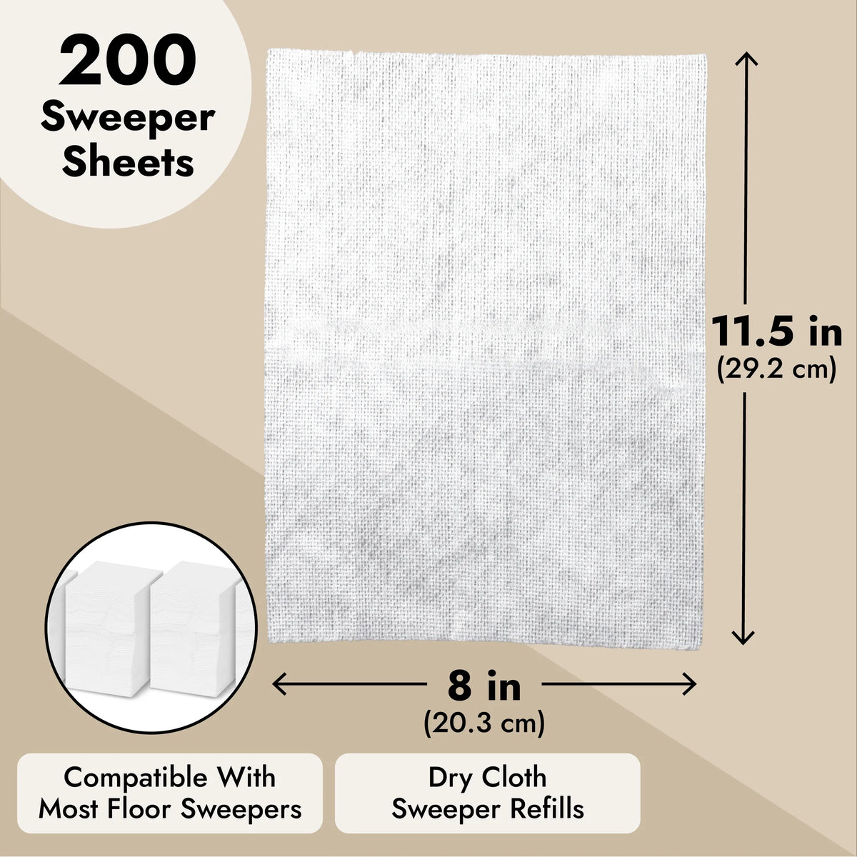 200 Pack Disposable Dry Mop Pads for Floor Cleaning A7791