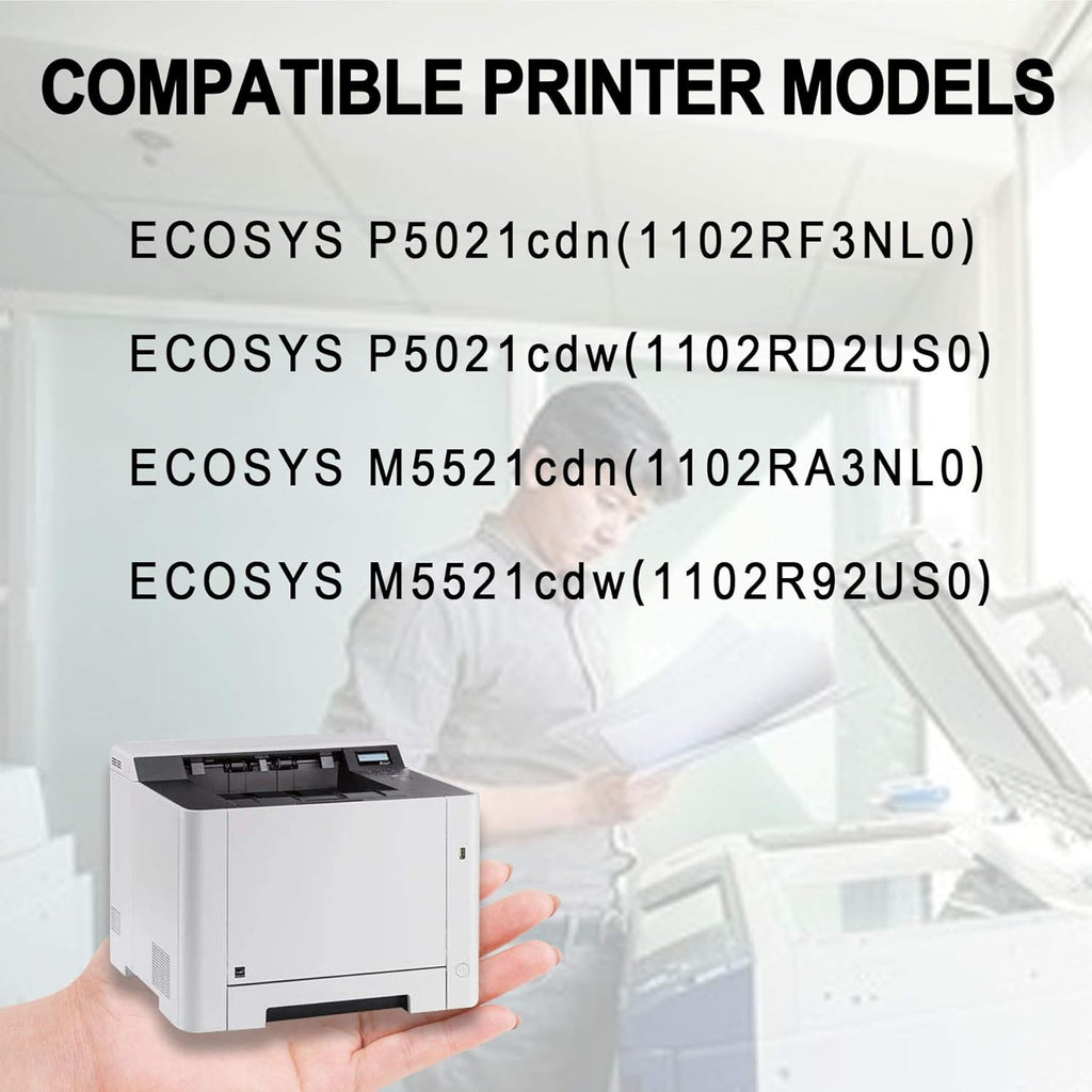 3 Pack Black Toner Cartridge Replacement for Kyocera ECOSYS P5021cdn P5021cdw M5521cdn M5521cdw R1446