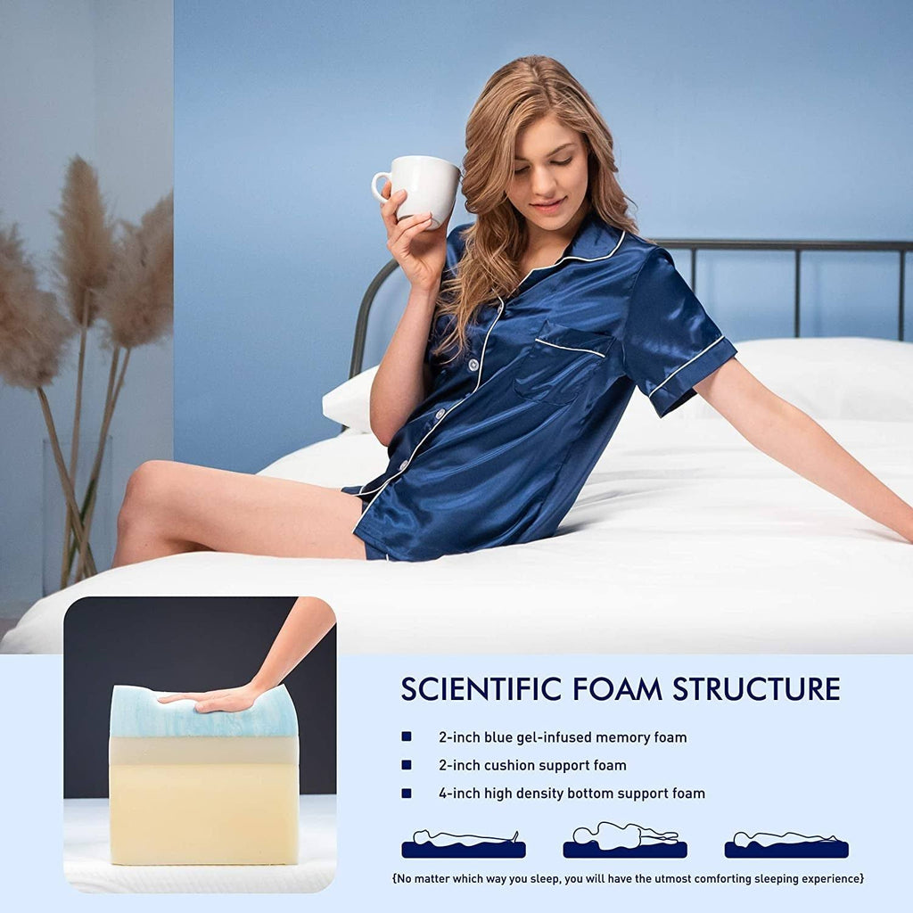 Twin Gel-Infused Memory Foam Mattress with Cover J45638