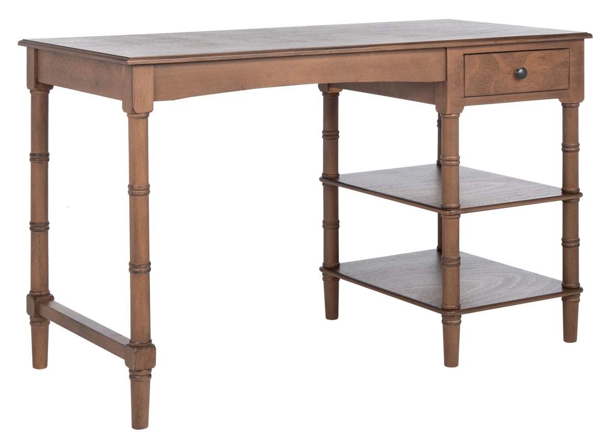 Brown Wood 1-Drawer Writing Desk D515