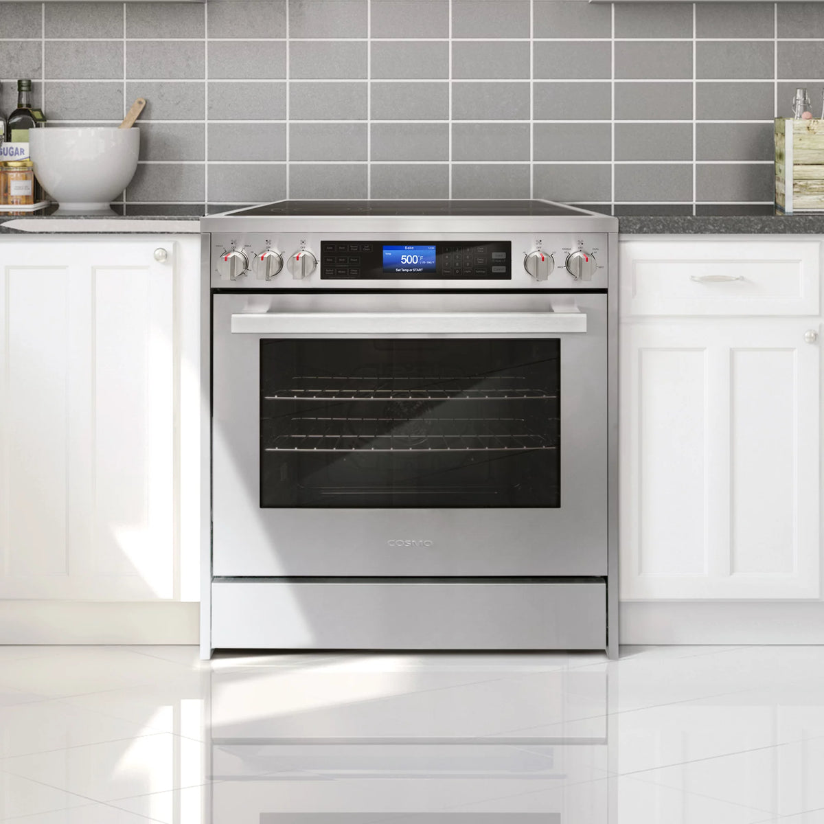 2 Piece Kitchen Appliance Package with Electric Range and Wall Mount Range Hood R359