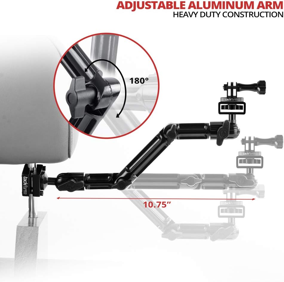 Headrest Mount for Action Cameras, 10.75 Inch Y5959